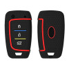 Keycare Silicon key cover KC43 compatible for Kona, Verna onwards flip key | non push button start models | Black