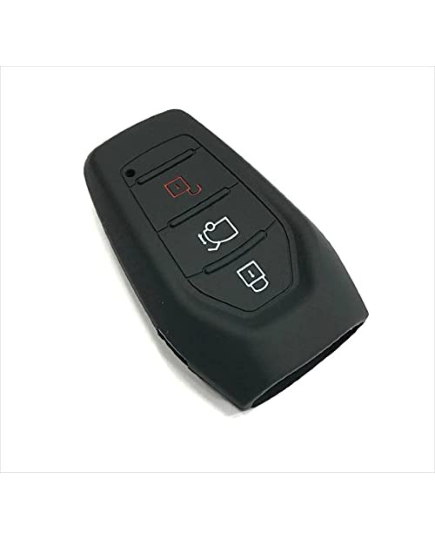 Keycare Silicon Car Key Cover KC48 Fit for Mahindra Xuv 500 | Black