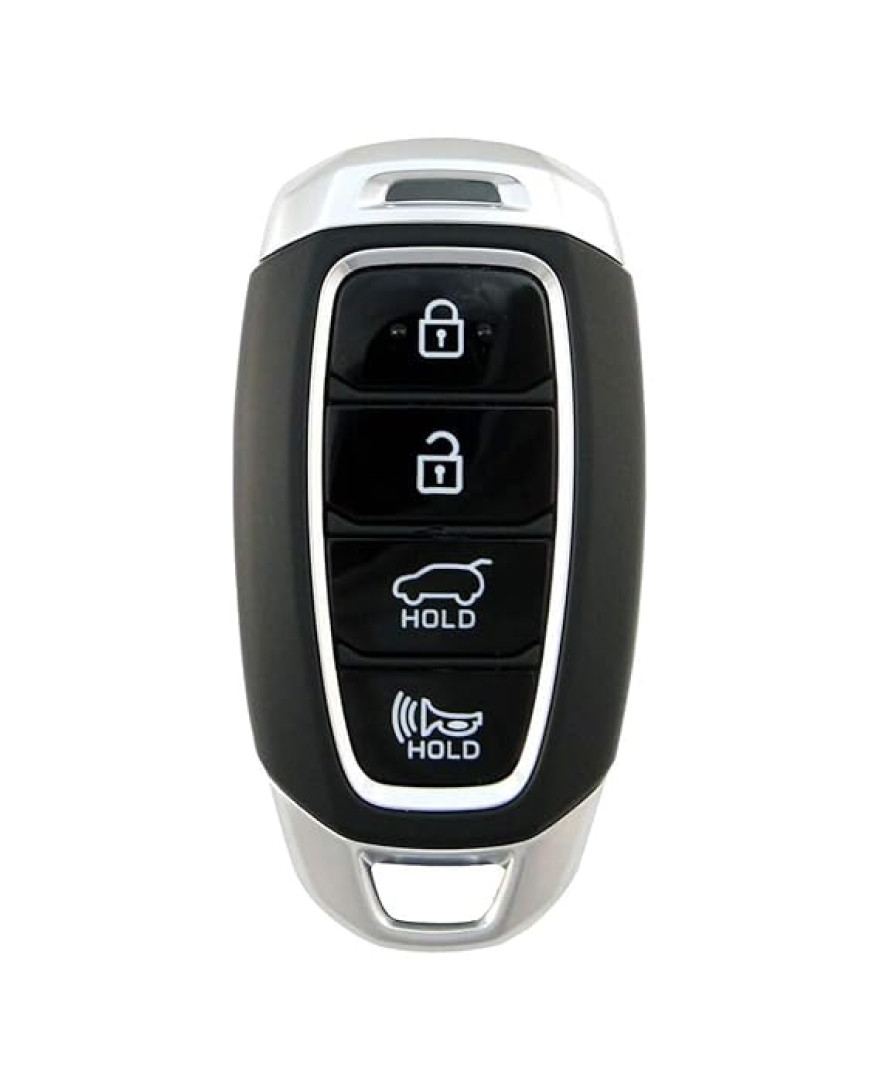 Keycare Silicon Key Cover KC60 fit for Hyundai Verna 2020 4 Button Smart Key | Black