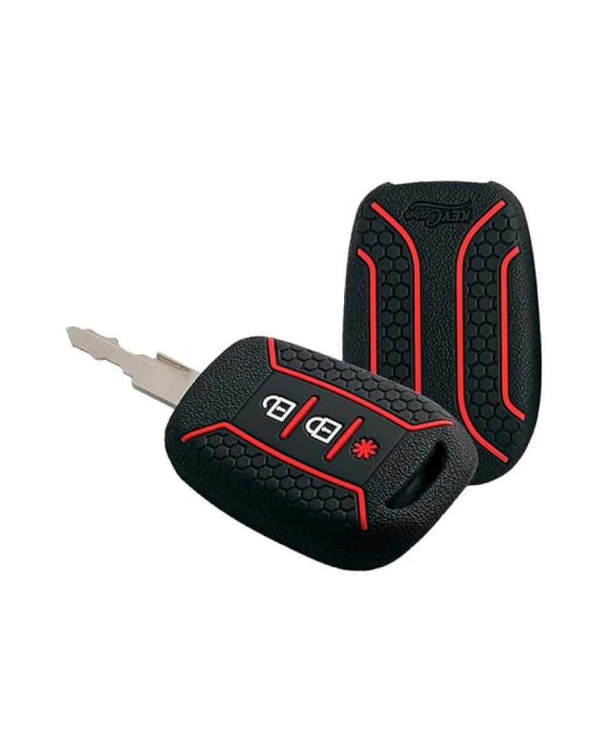 Keycare Silicon key cover KC62 fit for Duster 2020 3 button remote key | Black