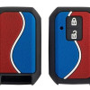 Keycare Duo Series Style Key Cover KC D04 for Maruti Suzuki Swift, Baleno, Xl6, Ignis, Ertiga, Dzire Smart Keys | Red/Blue