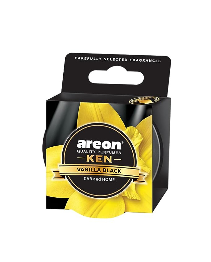 Areon Ken Vanilla Black Car Air Freshener | 35g | AK31