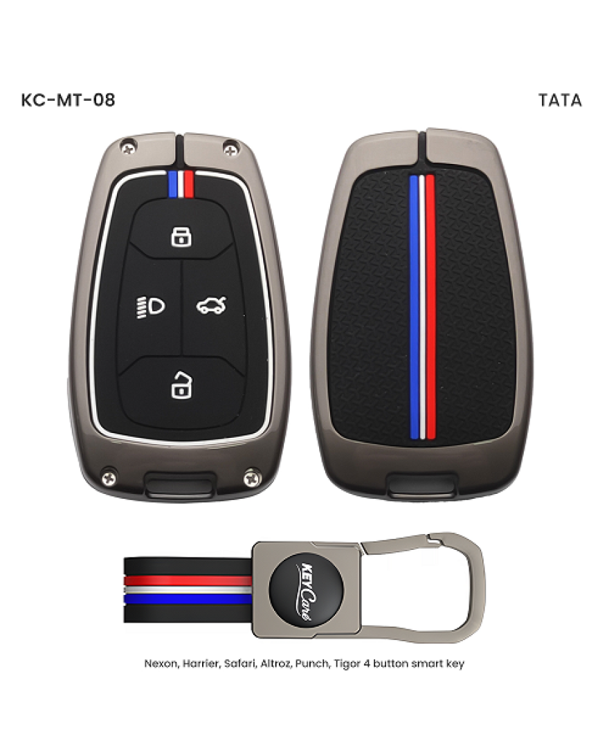 Keycare Metal Key Cover for Tata Cars MT-08