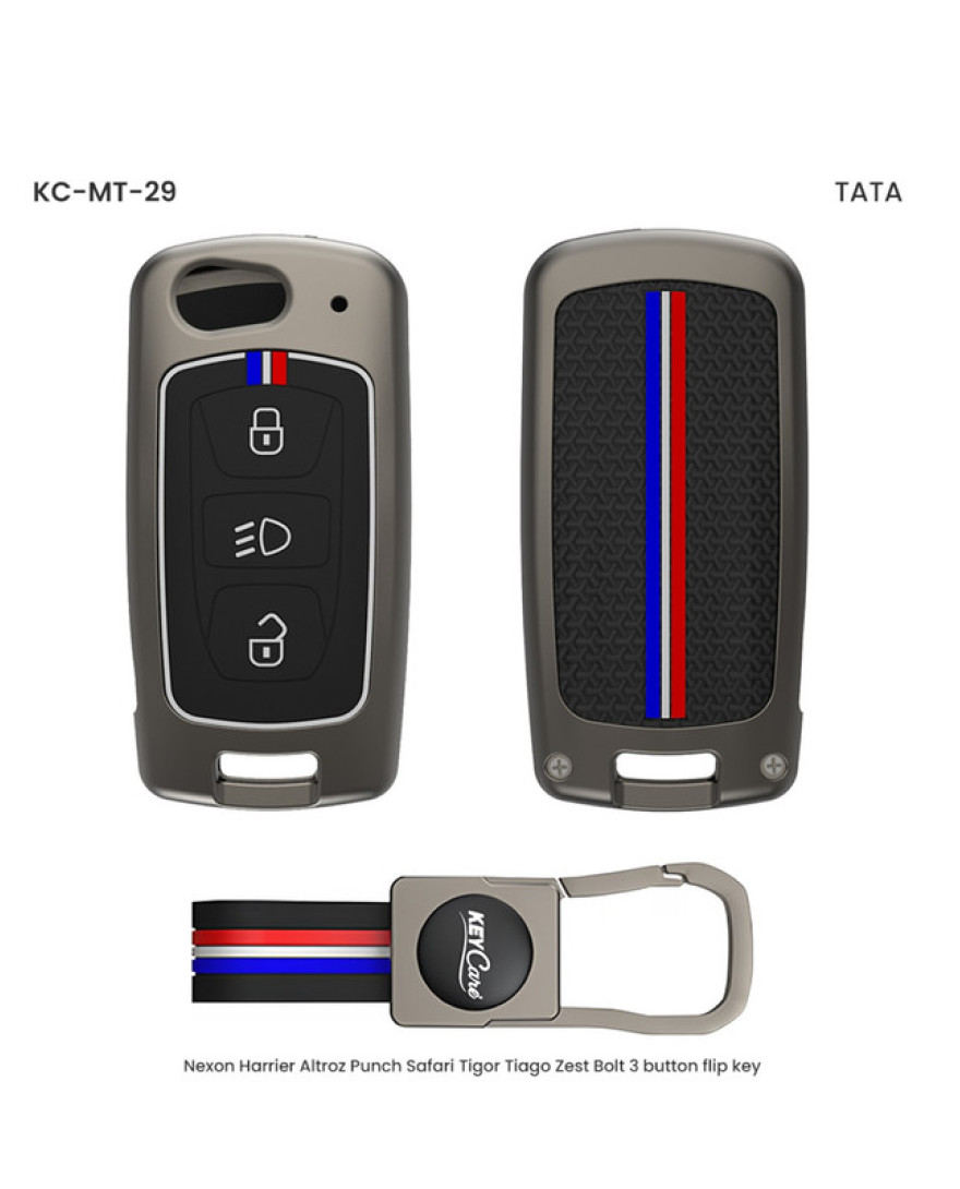 Keycare Metal Key Cover MT-29 for Tata Cars