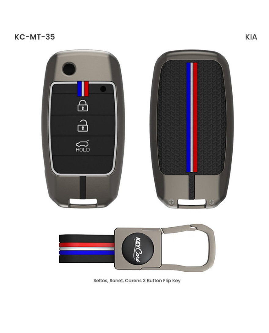 Keycare Metal Key Cover MT-35 for Kia Cars