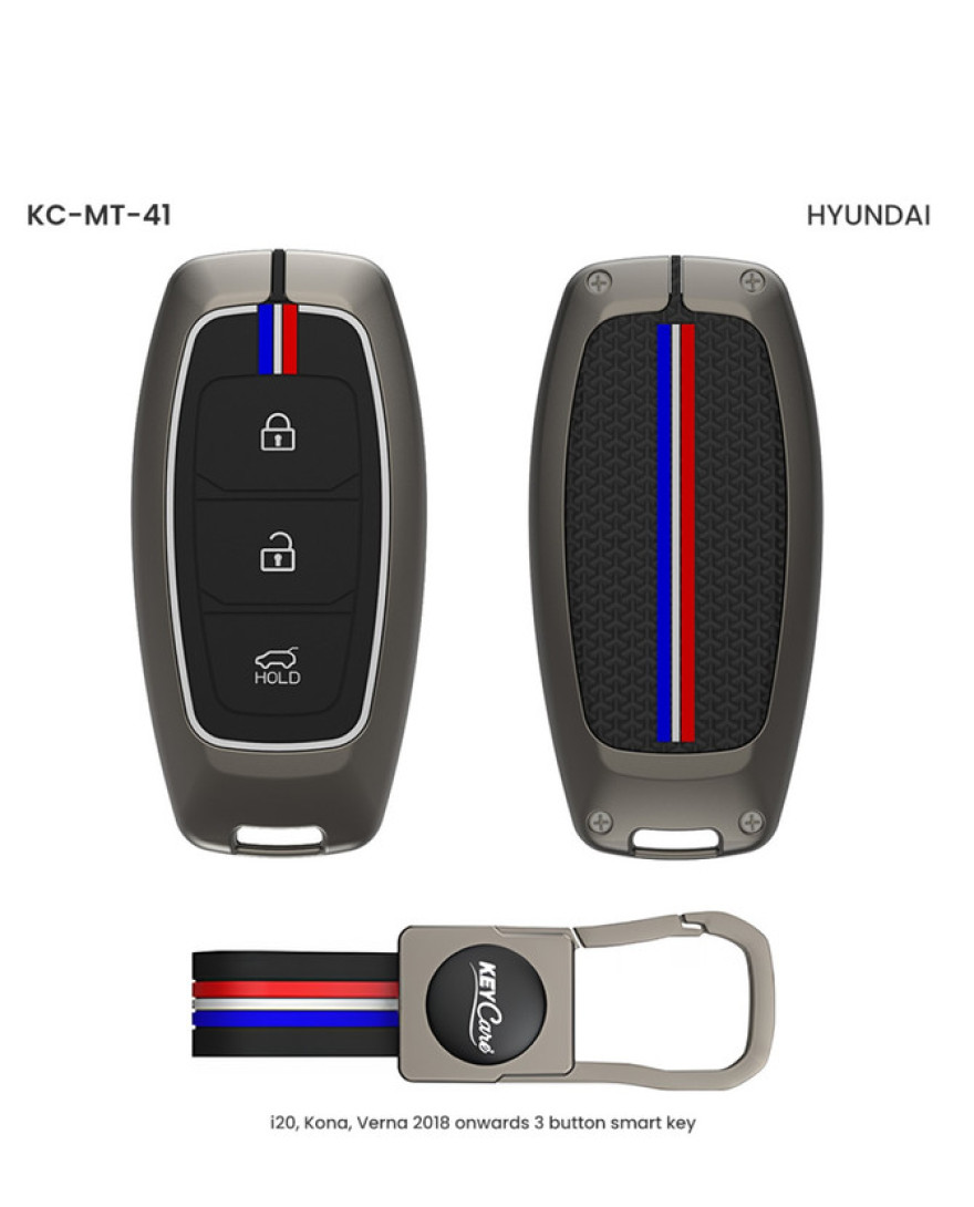 Keycare Metal Key Cover MT-41 for Hyundai Cars