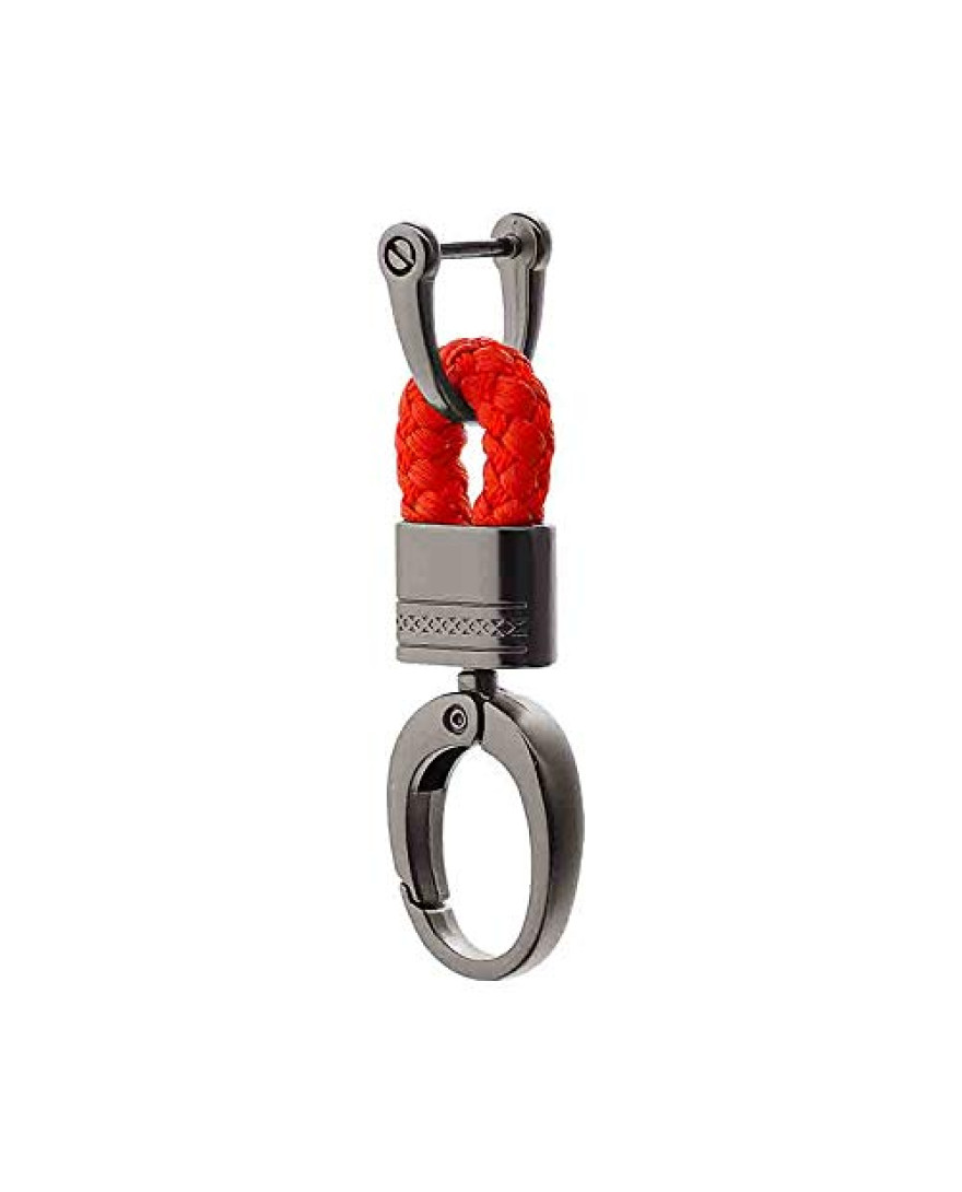 Keycare Car Key Fob Keychains Leather Keys Chain Holder with D-Ring with Screwdriver and Key Rings | Style04 | Red