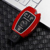 Keycare Premium Metal Alloy Key Case for Mercedes Benz E/S/M CLASS | Metal BEN 2 | Red