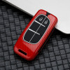 Keycare Premium Metal Alloy Key Case for Jeep COMPASS | Metal JEE 1 | Red