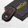 Keycare Metal Key Cover Compatible for Innova Crysta 2b Smart Key with Keyring | Black