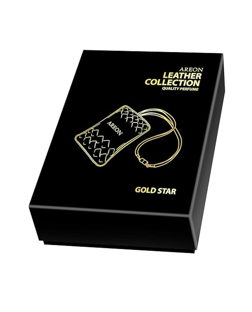 Areon Leather Premium Car Air Freshener Gold Star | 44g | ALC01