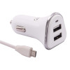 Blackcat Dual Port Fast Car Mobile Charger 3.1A Jiffy D with Micro USB Cable for Android Smartphones