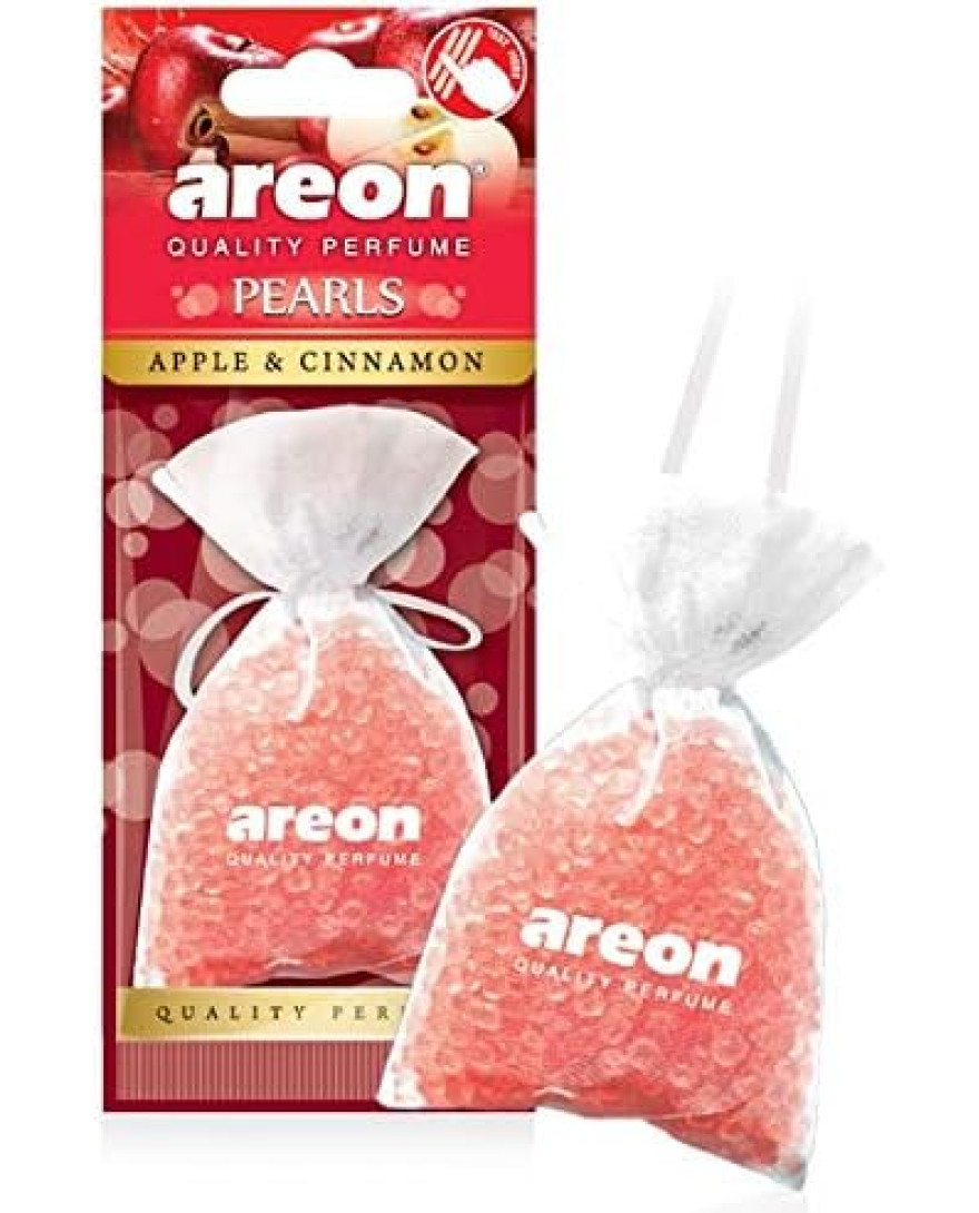 AREON Pearls Apple Cinnamon Car And Home Hanging Air Freshener I Quality Perfume I ABP12