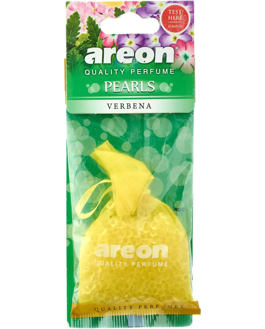 AREON Pearls Verbena  Car And Home Hanging Air Freshener I Quality Perfume | 25g | ABP06