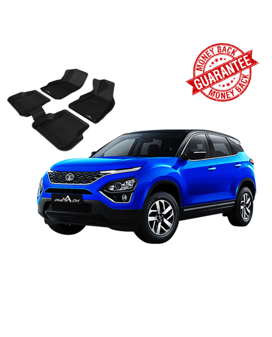 3D PHARAOH TATA HARRIER MT Car Floor Mats | Custom Fit, All-Weather, Non-Slip, Odorless, Eco-Friendly | 3 PCS