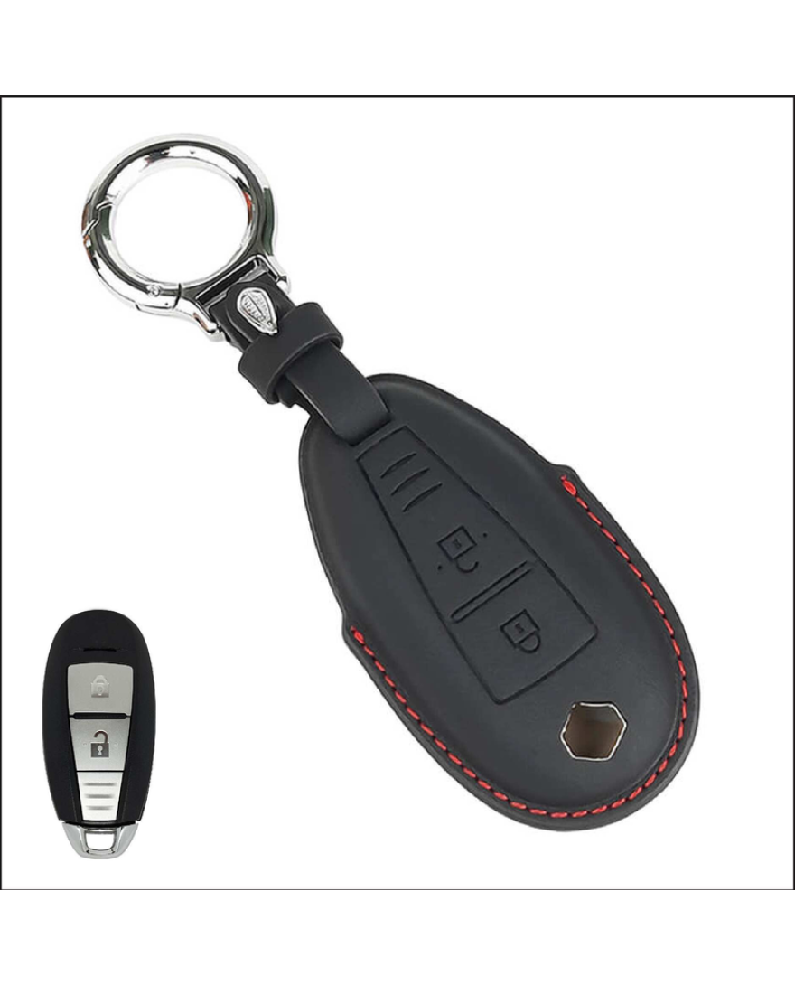 KeyCare PU 3D Maruti Suzuki Pure Vegan Leather Series Key Cover With Key Chain 04