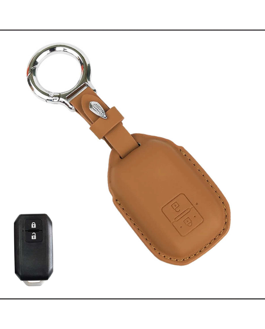 KeyCare PU 3D Maruti Suzuki Pure Vegan Leather Series Key Cover With Key Chain 05