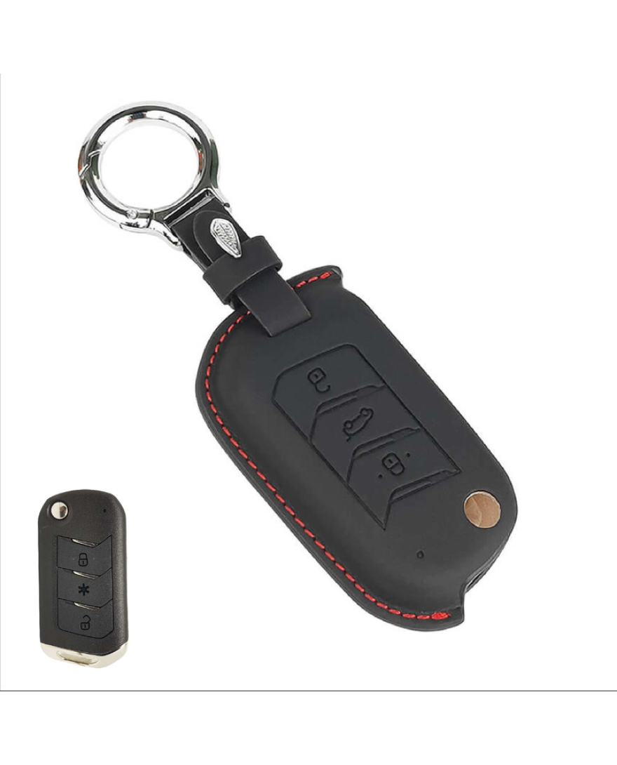 KeyCare PU 3D Mahindra Key Cover Pure Vegan Leather Series 09