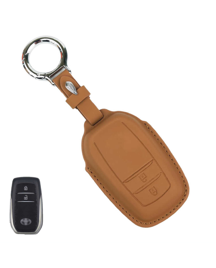 KeyCare PU 3D Toyota 2 Button Key Cover Pure Vegan Leather Series  18