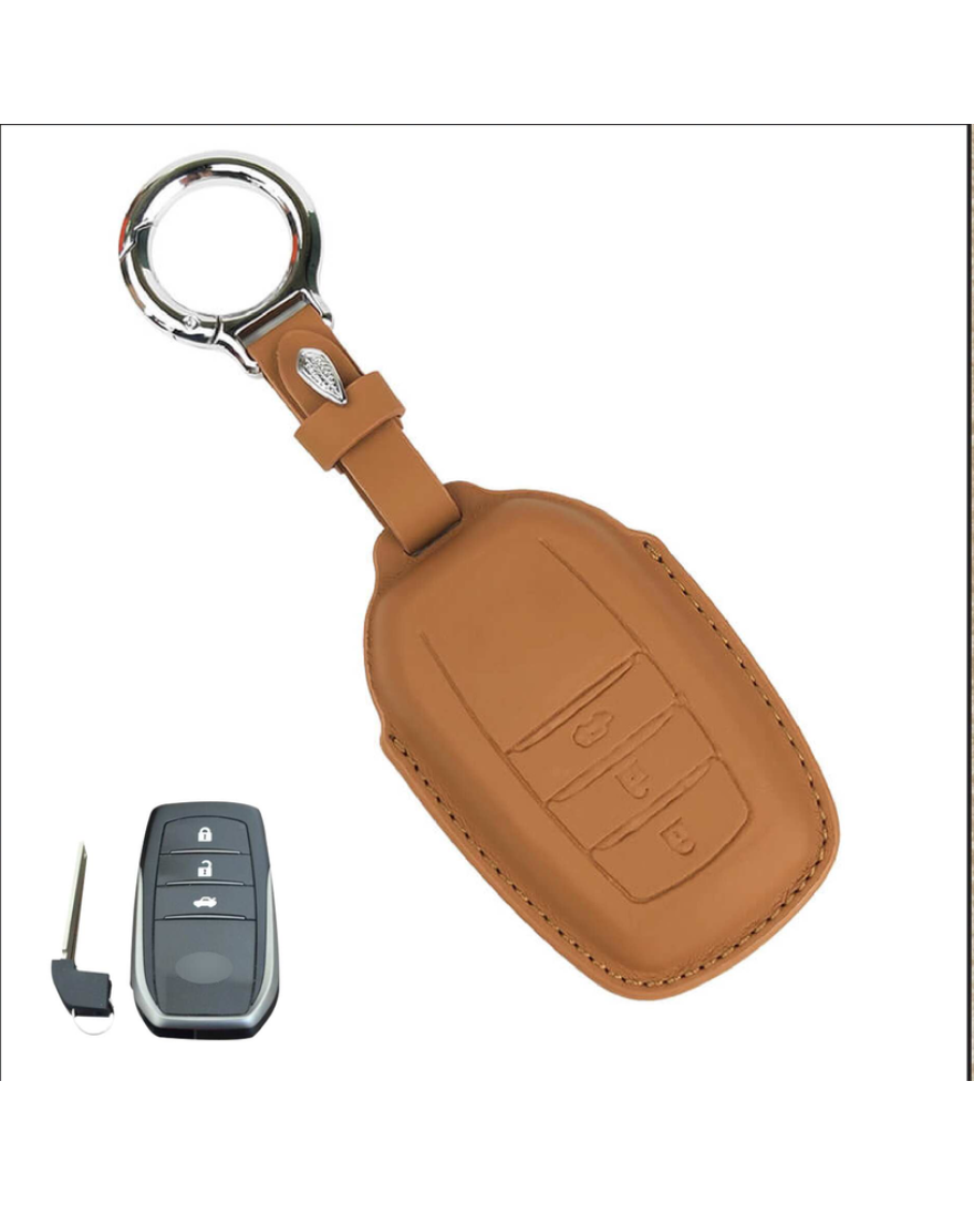 KeyCare PU 3D Toyota 3 Button Key Cover Pure Vegan Leather Series 18