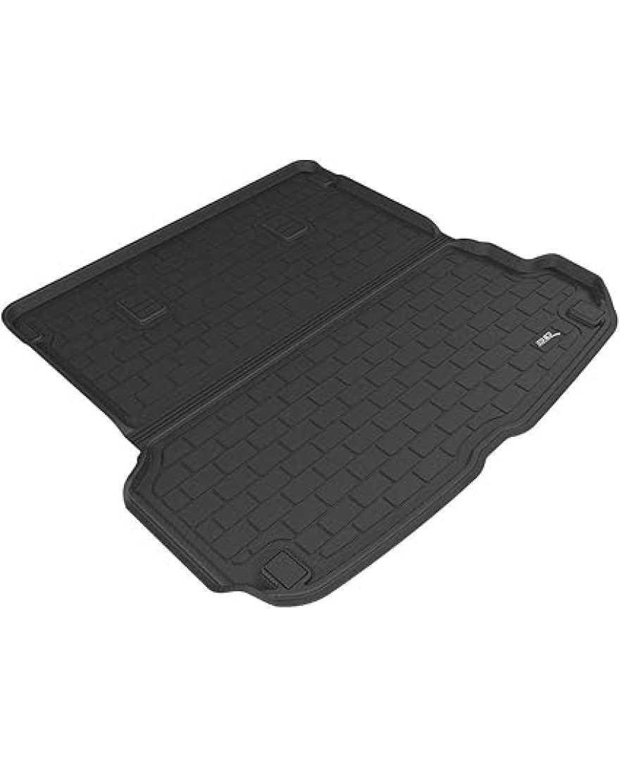 3D Kagu Car Floor Mat Compatible with AUDI Q7 4M/SQ7 4M 2017 to 2023 | Cargo Liner |Custom Fit | BLACK 