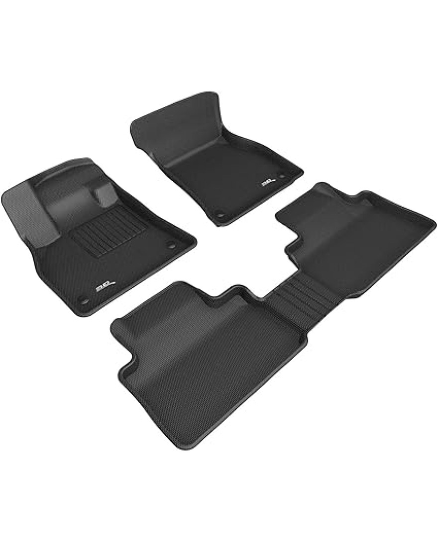 3D MAXpider All-Weather Floor Mats for Audi E-TRON 2019 to 2023 Premium Custom Fit Car Floor Liners, Kagu Series