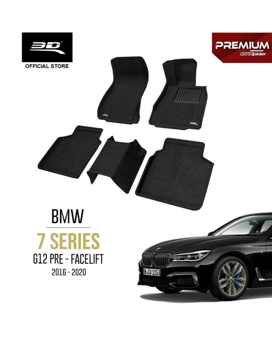 3D MAXpider BMW 7 SERIES G12 Pre-Facelift 2016 to 2020 3D PREMIUM Car Mat