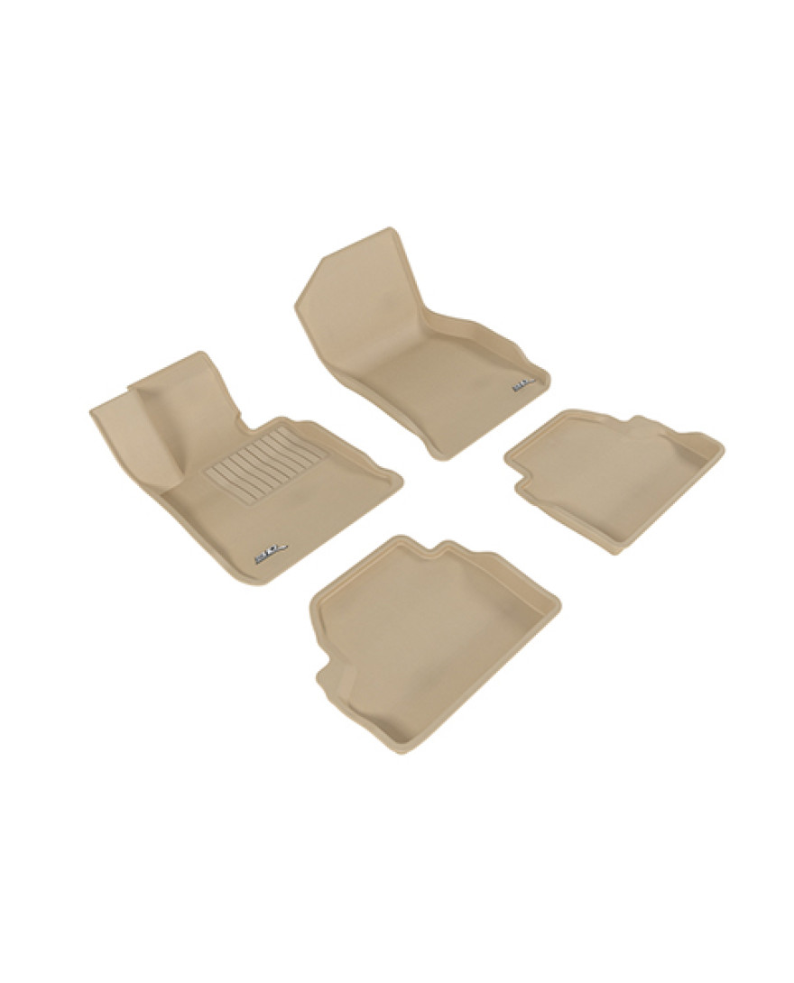 3D Kagu Floor Mat Compatible with HONDA CITY 2014 to Present | Set of 5 Pcs|Custom Fit|BEIGE