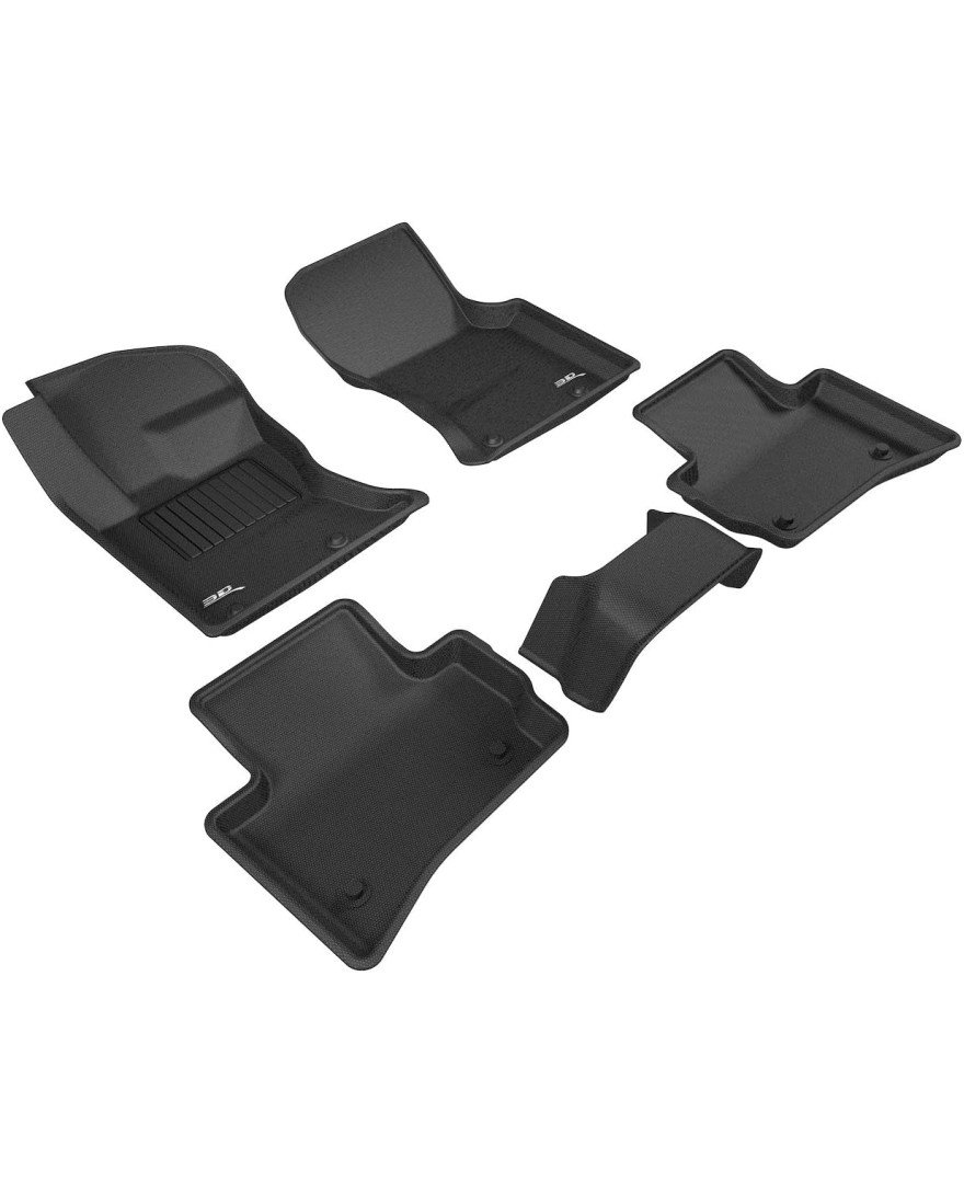 3D MAXpider Custom Fit KAGU Floor Mat | BLACK | Compatible with JAGUAR F-PACE 2017 to 2023 | Set of 5 Pcs