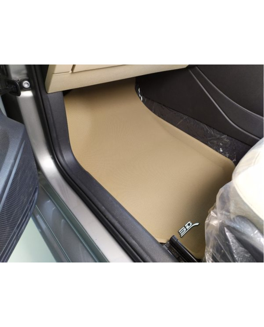 3D Kagu Floor Mat Compatible with VOLVO XC 60  2018 to Present | Set of 5 Pcs | Custom Fit | BEIGE