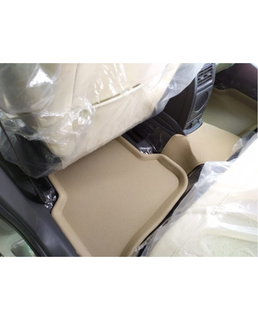 3D Kagu Floor Mat Compatible with VOLVO XC 60  2018 to Present | Set of 5 Pcs | Custom Fit | BEIGE