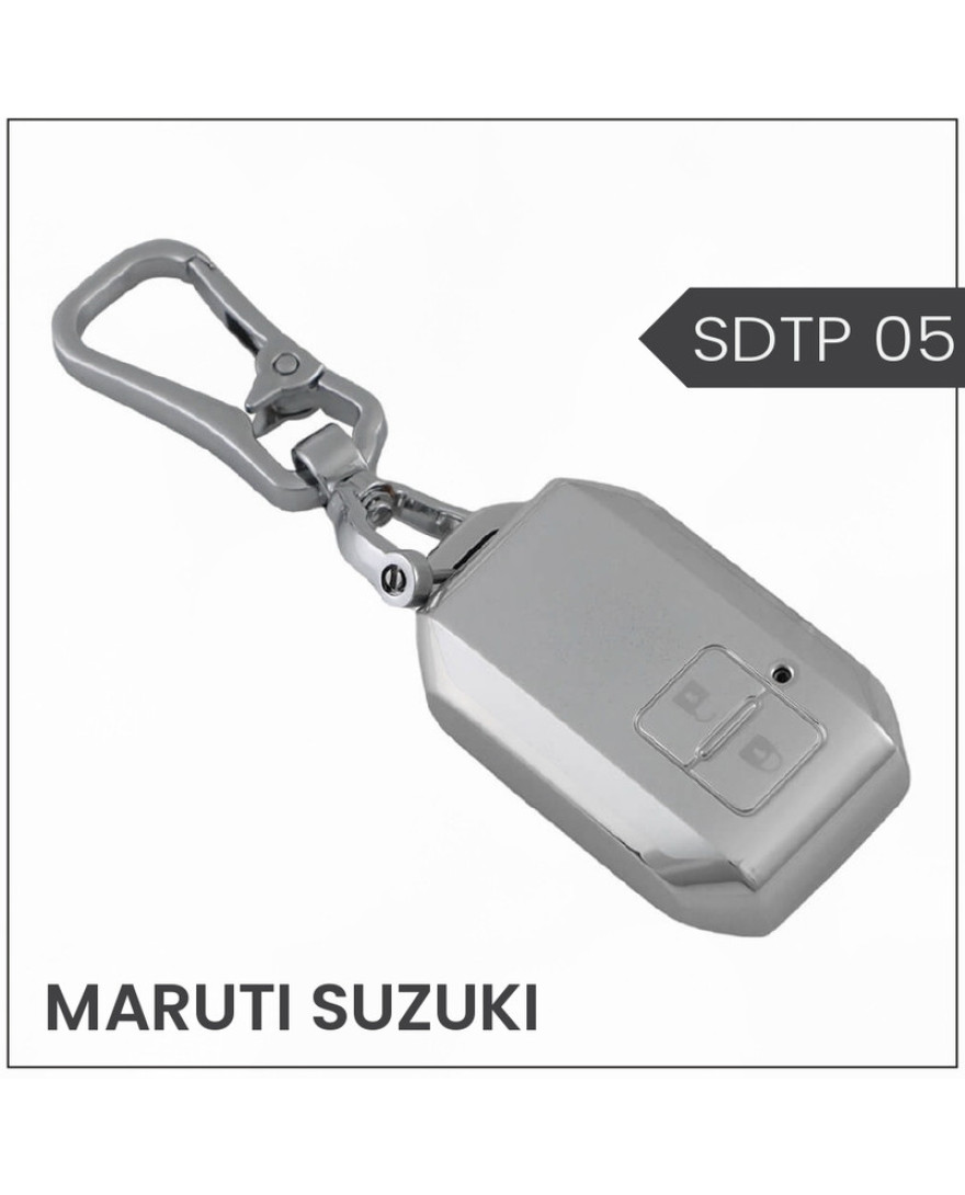 keycare Silver Dust TPU Key Cover for Baleno, Swift, Ertiga, Grand Vitara, XL6, Brezza, Fronx, Dzire, Glanza, Urban Cruiser Hyryder 2b Smart Key | SDTP 05