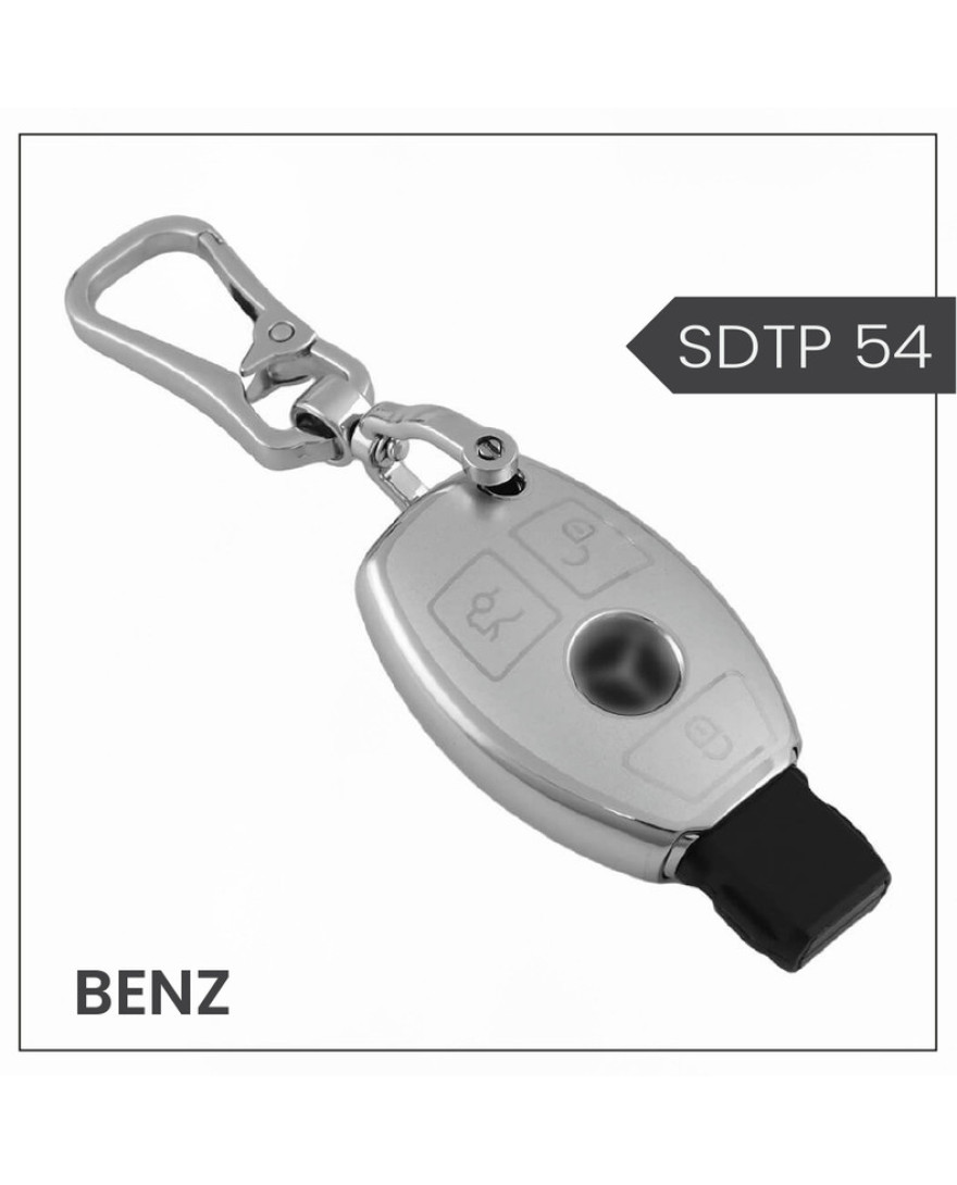 keycare Silver Dust TPU key cover And keychain for C E M S CLS CLK GLK GLC G Class 3 Button Smart key | SDTP 54, SDTP Keychain