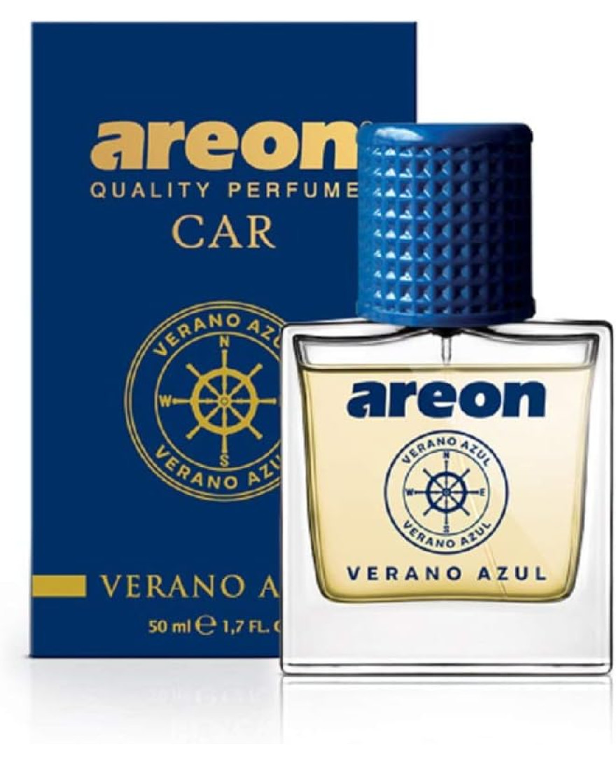 AREON Car Perfume VERANO AZUL 50ml | Glass Bottel | MCP07