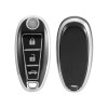 Keycare TPU Key Cover Compatible for Urban Cruiser Smart Key | TP04 Silver Black