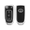 Keycare TPU Key Cover Compatible for Zest, Bolt, Zica, Tiago, Tigor, Nexon, Hexa, Safari Storme, Harrier flip Key | TP29 Silver Black