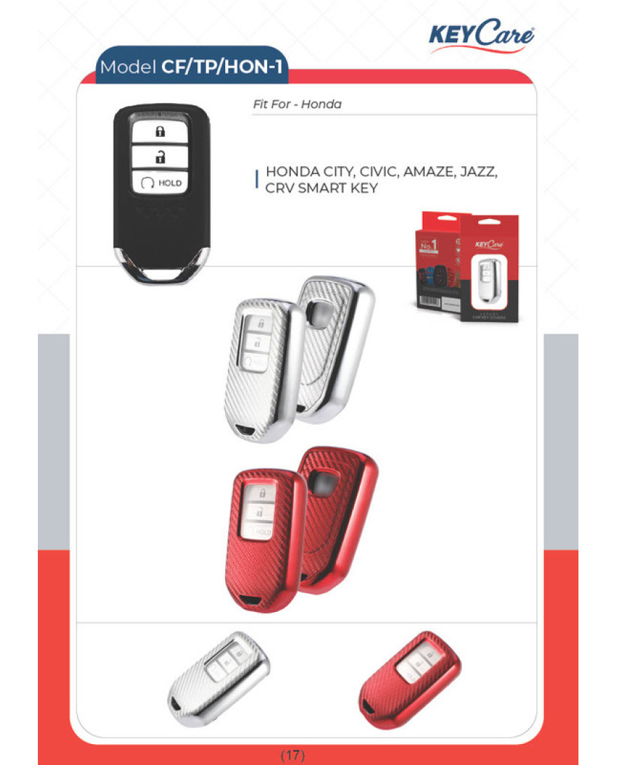 KEY CARE TPU HD_AO6T | Fit For HONDA CITY, CIVIC, AMAZE, JAZZ,CRV SMART KEY