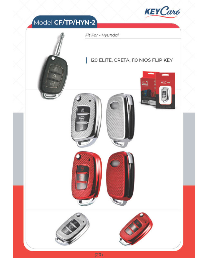 KEY CARE TPU MD_FO6H | Fit For I20 ELITE, CRETA, I10 NIOS FLIP KEY