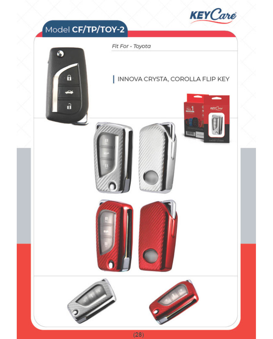 KEY CARE TPU TYT-CO6T | Fit For INNOVA CRYSTA, COROLLA FLIP KEY