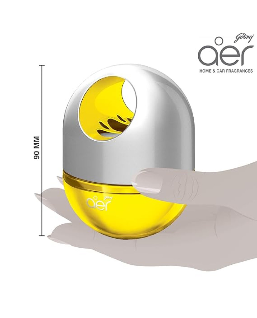 Godrej aer Twist | Long Lasting,Spill Proof Car Freshener | Sunny Citrus Blast | 45G | Gel