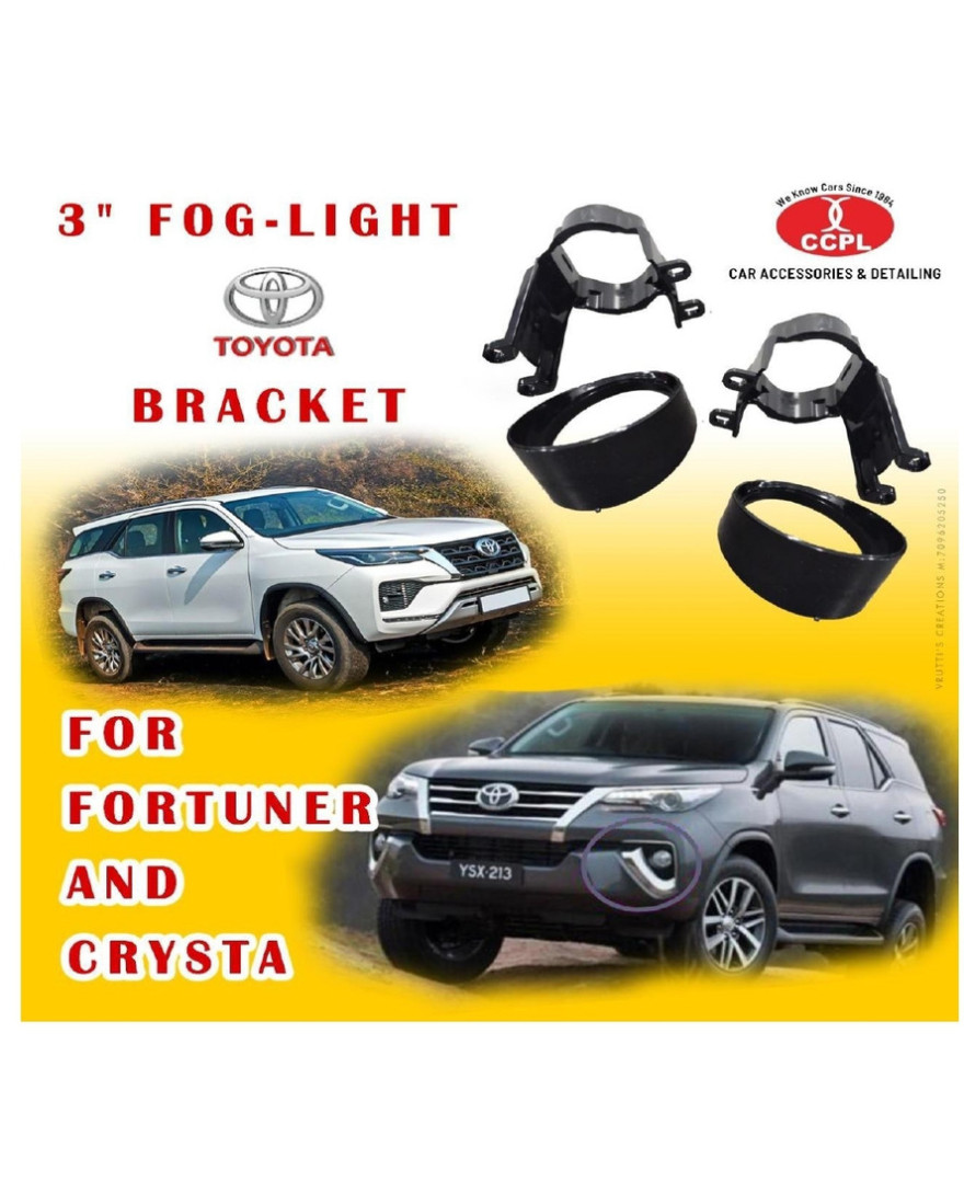 VV 20 | 3 Inch Universal Projector Mounting Bracket | TOYOTA Fortune And Crysta | ABS Plastic Bracket