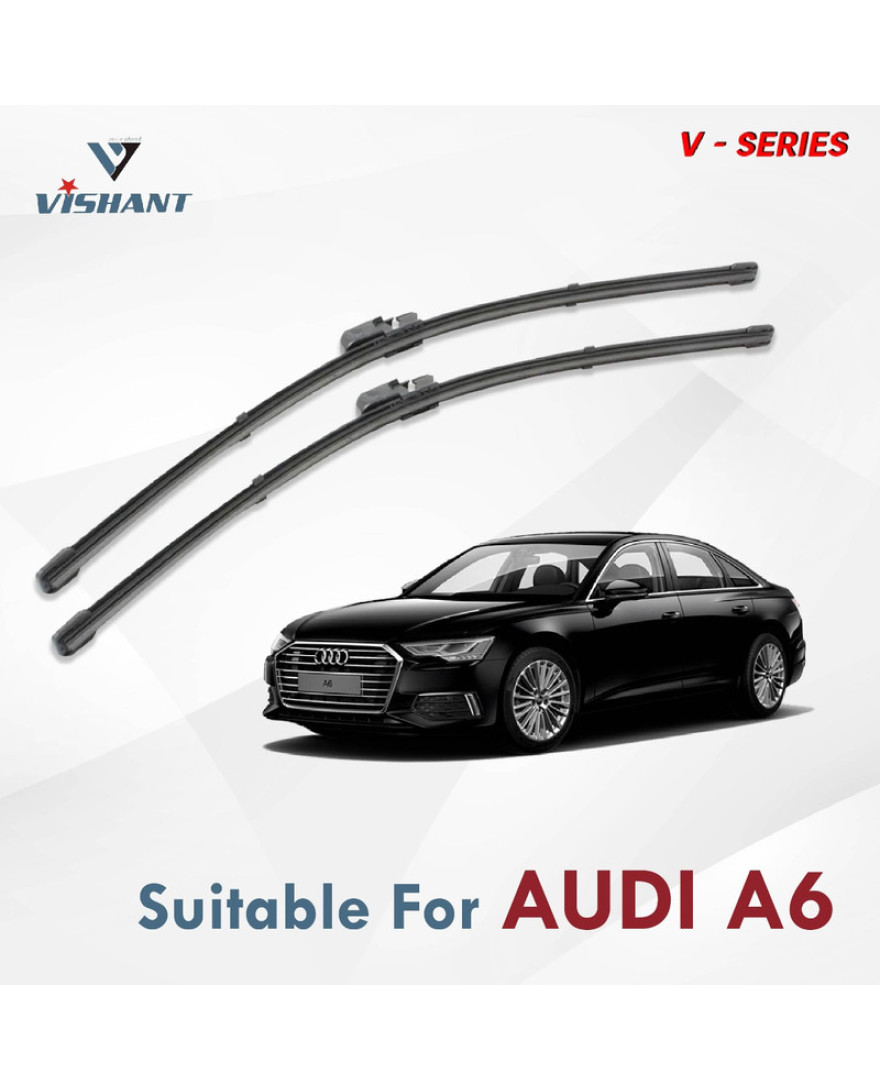 V Series Front Wiper Blade Suitable For Audi A6| SIZE RH 26 Inch / LH 21 Inch | Pack of 2