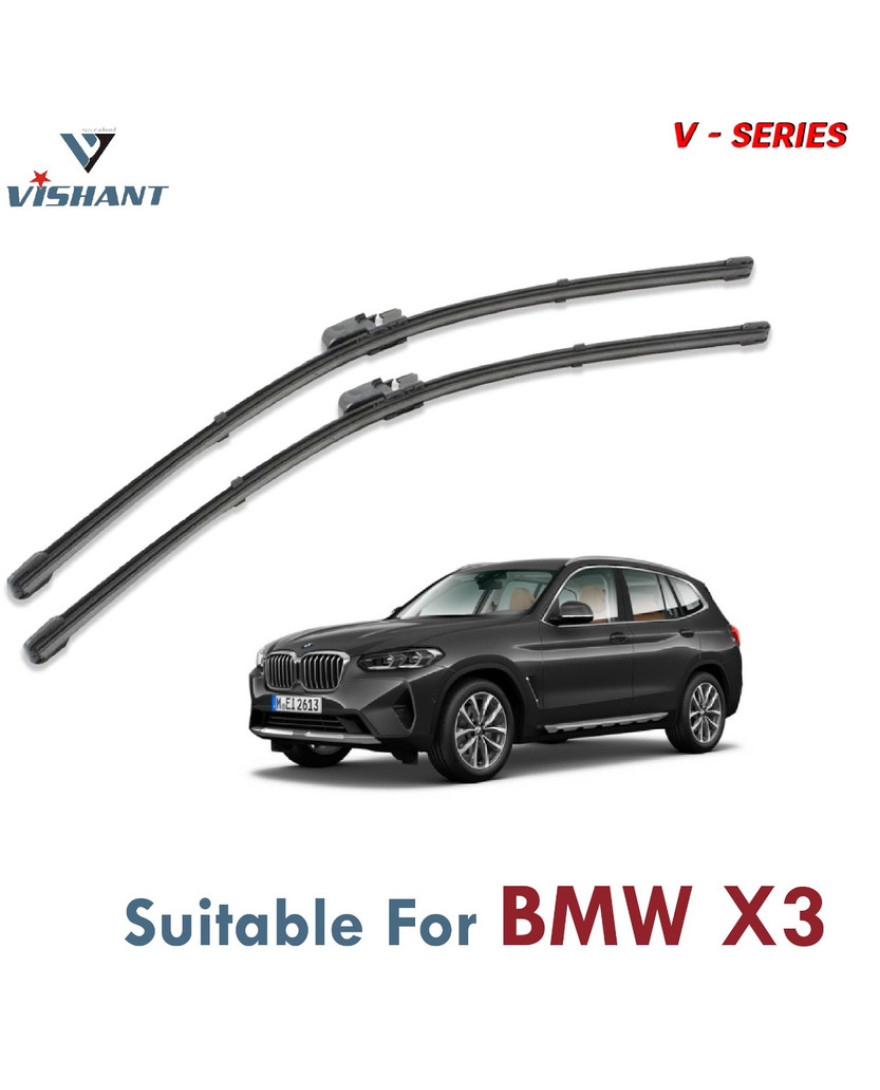 V Series Front Wiper Blade Suitable For BMW X3 New | SIZE RH 26 Inch / LH 20 Inch | Pack of 2