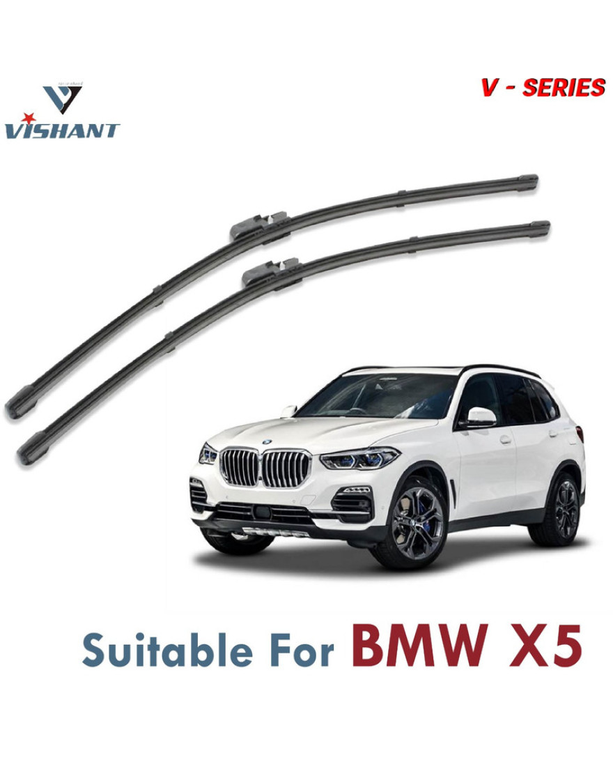 V Series Front Wiper Blade Suitable For BMW X5 | SIZE RH 24 Inch / LH 20 Inch | Pack of 2