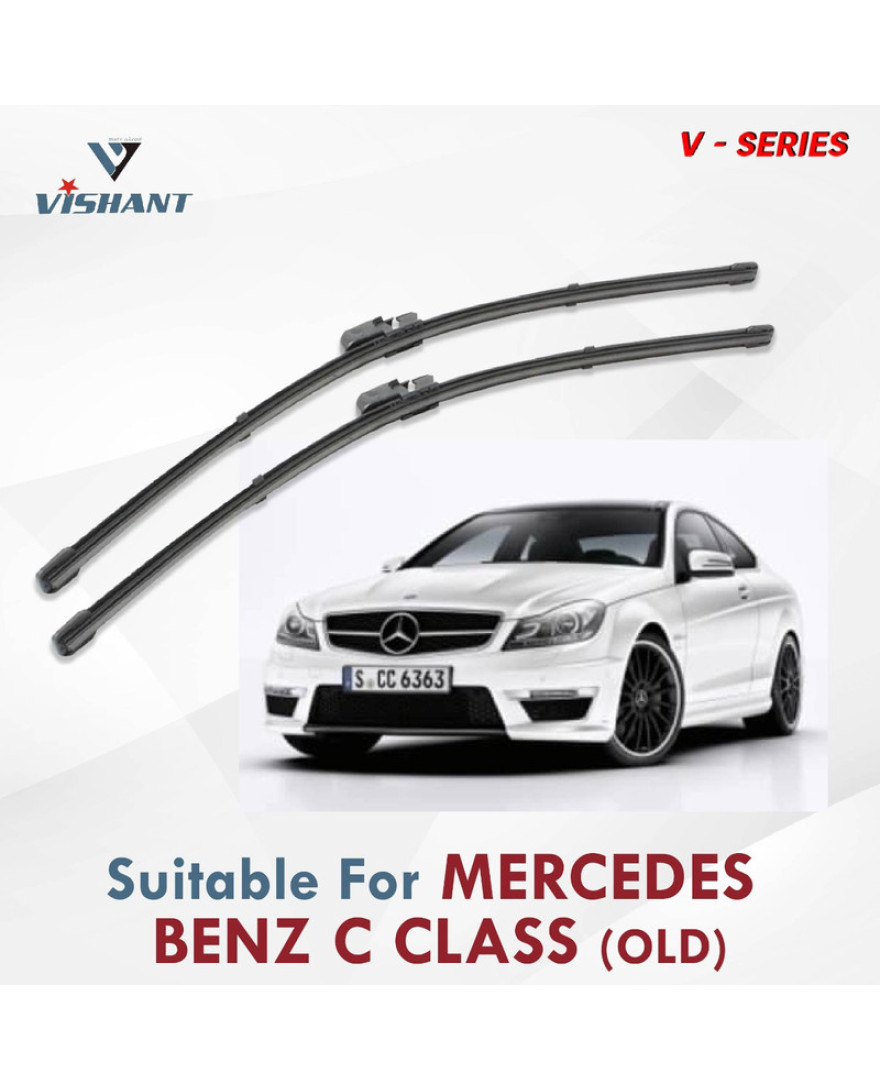 V Series Front Wiper Blade Suitable For Mercedes Benz C Class old | SIZE RH 24 Inch / LH 24 Inch | Pack of 2