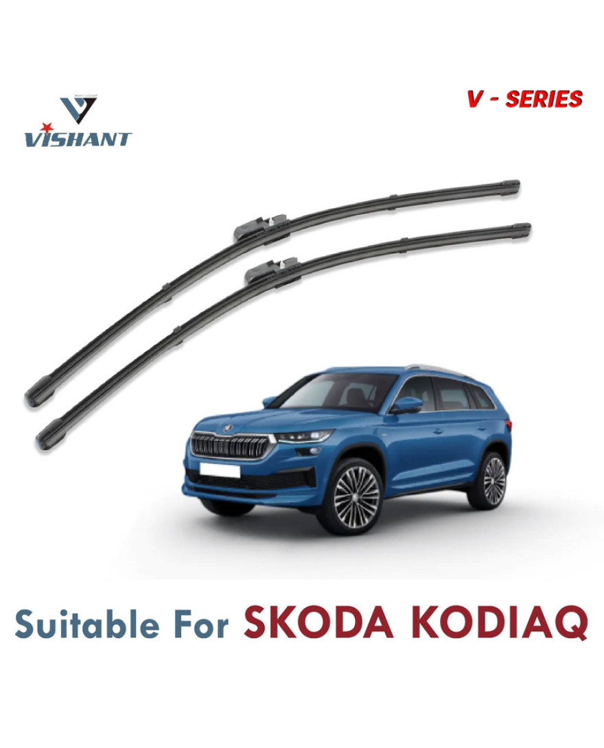 V Series Front Wiper Blade Suitable For Skoda Kodiaq | SIZE RH 24 Inch / LH 21 Inch | Pack of 2