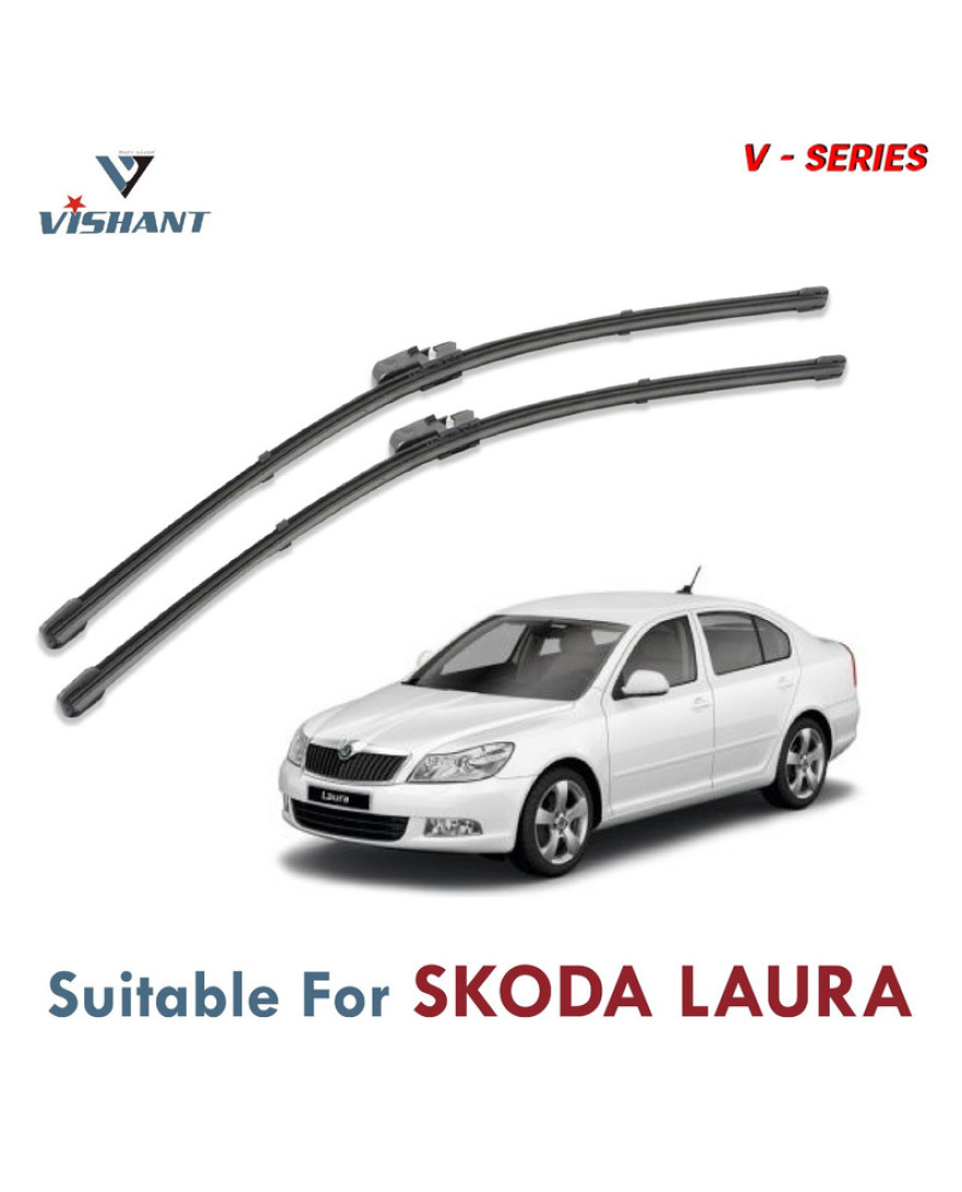 V Series Front Wiper Blade Suitable For Skoda Luara | SIZE RH 24 Inch / LH 19 Inch | Pack of 2