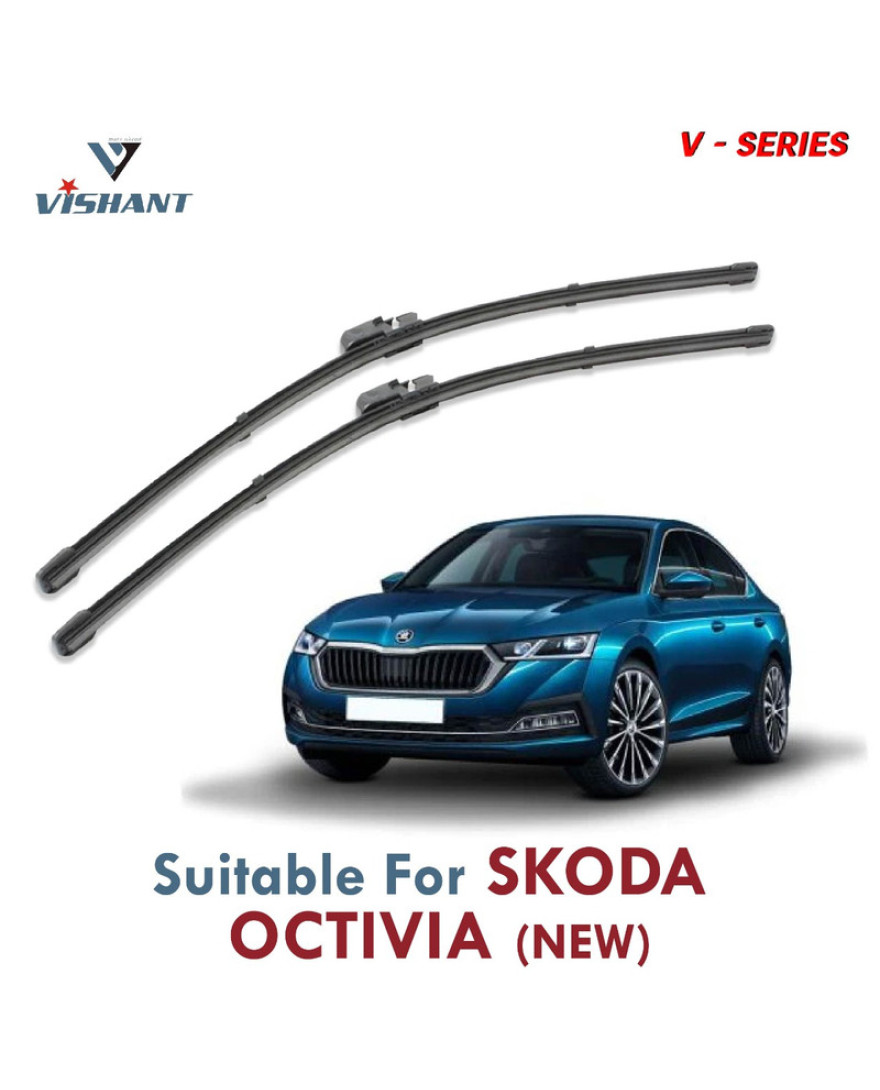 V Series Front Wiper Blade Suitable For Skoda Octivia New | SIZE RH 24 Inch / LH 19 Inch | Pack of 2