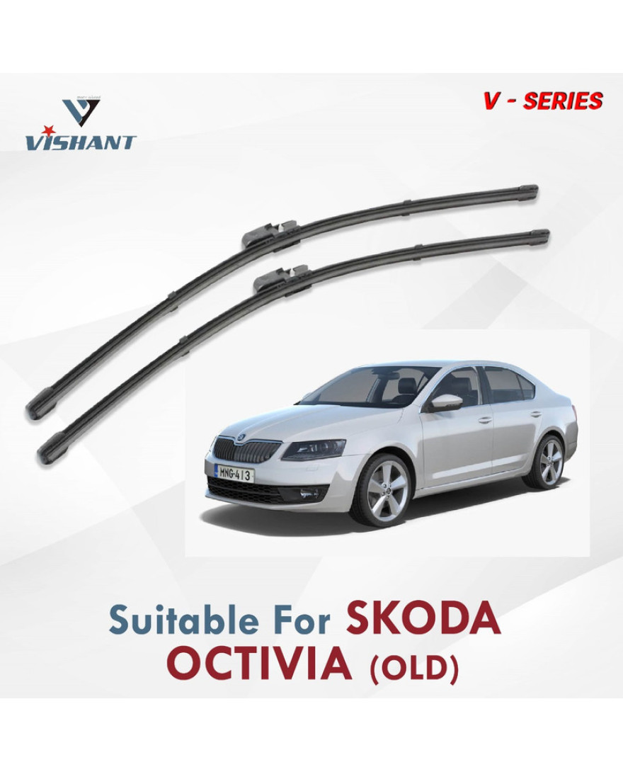 V Series Front Wiper Blade Suitable For Skoda Octivia Old | SIZE RH 24 Inch / LH 19 Inch | Pack of 2