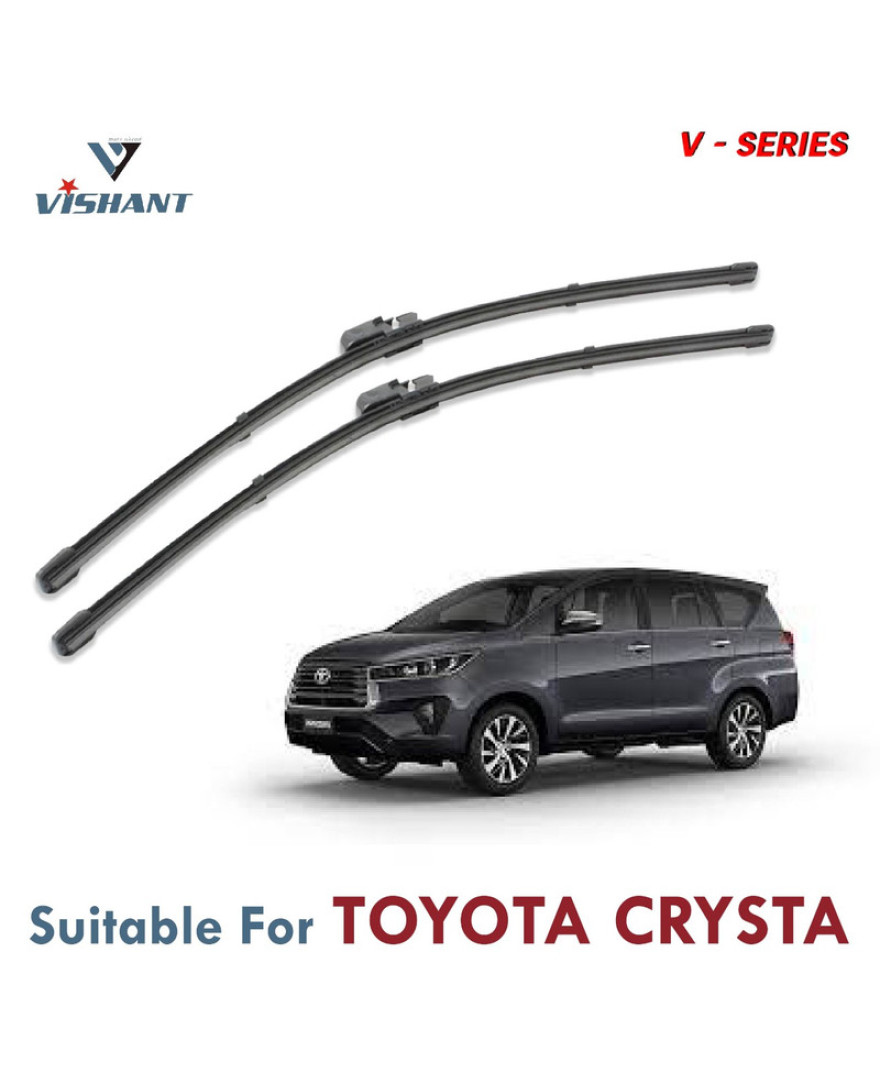 V Series Front Wiper Blade Suitable For Toyota Crysta | SIZE RH 26 Inch / LH 16 Inch | Pack of 2